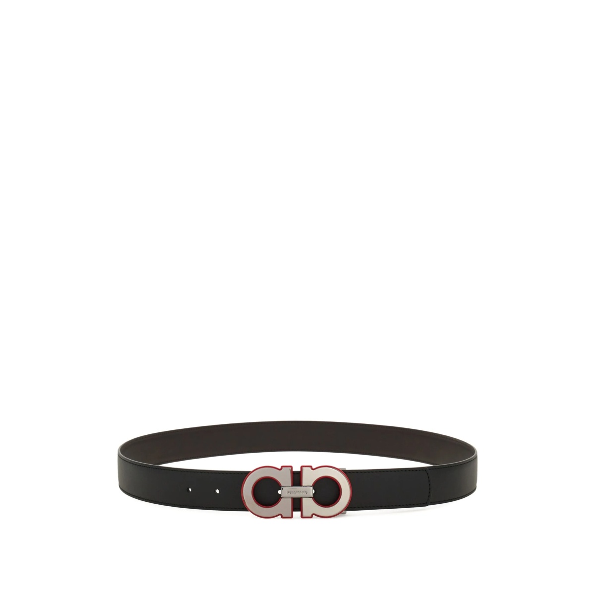 Gancini leather belt