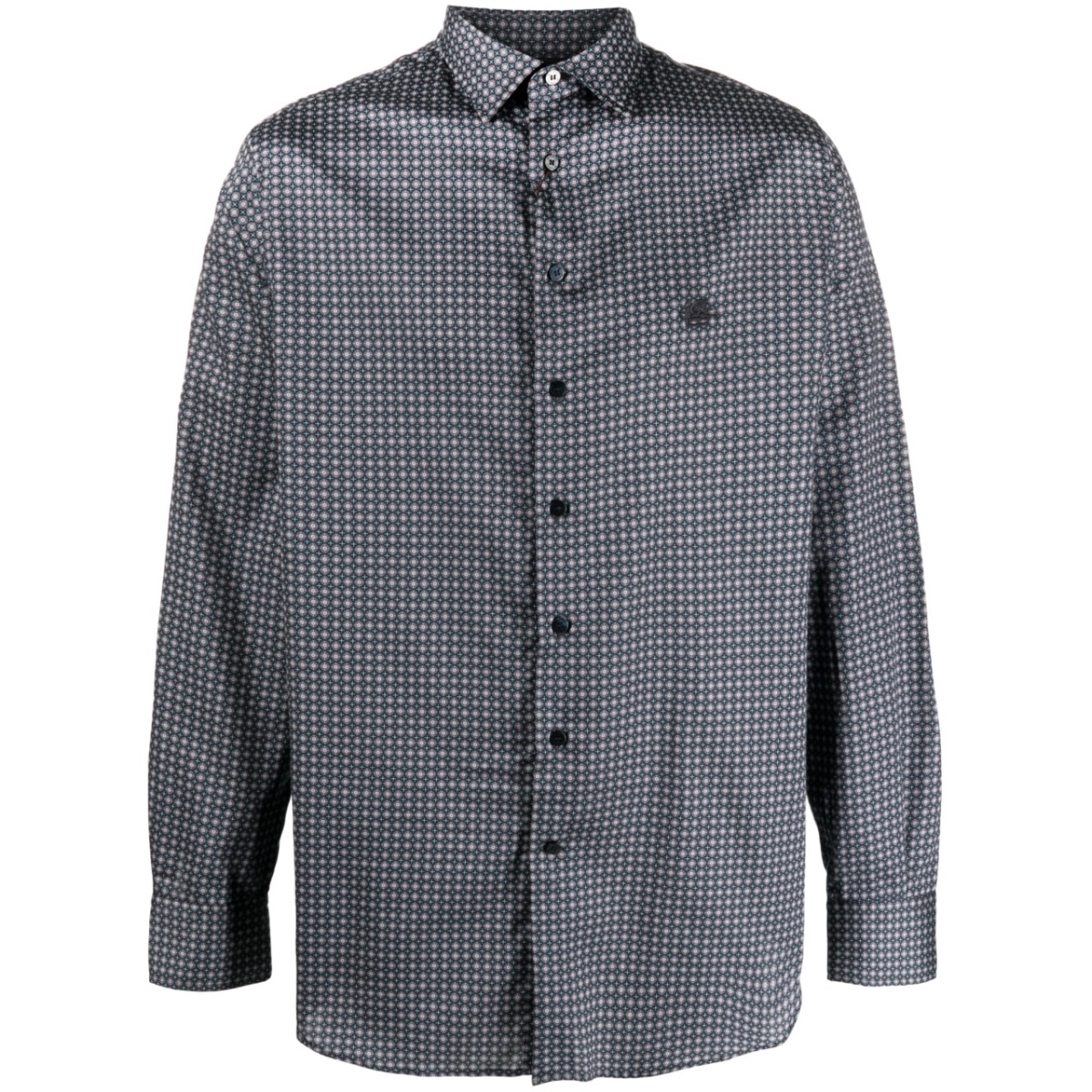 geometric-pattern long-sleeve shirt