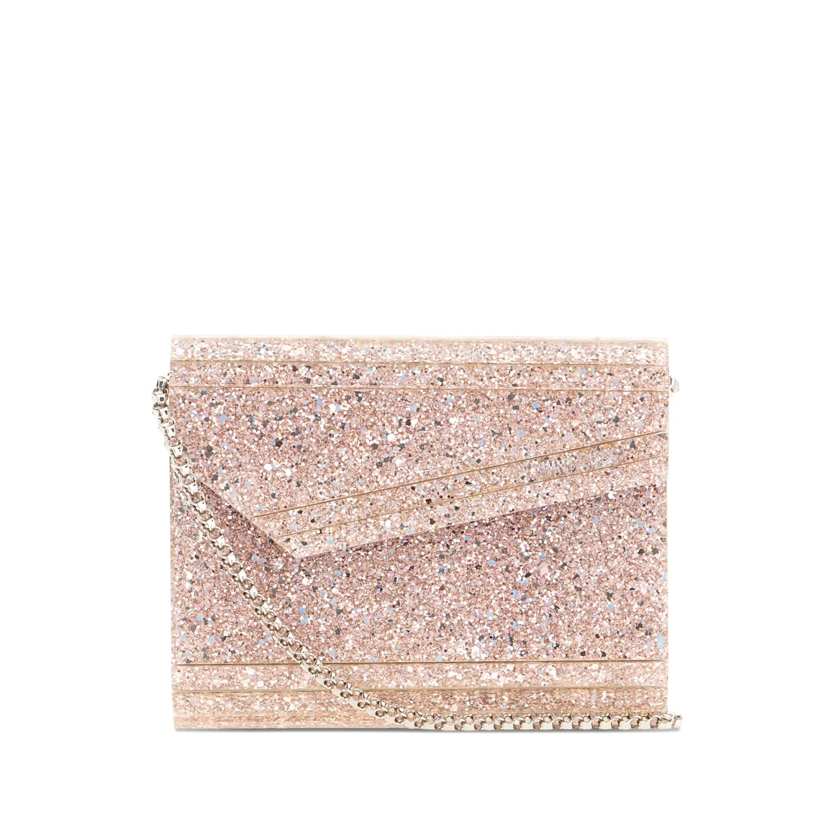 glitter-panelled clutch