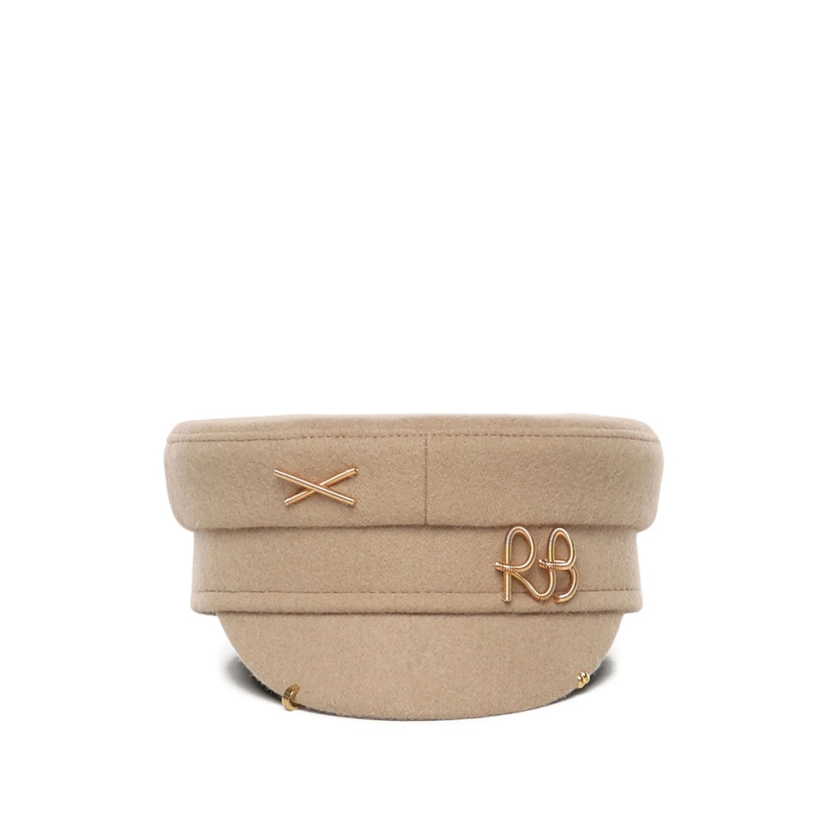 gold-embellished wool hat