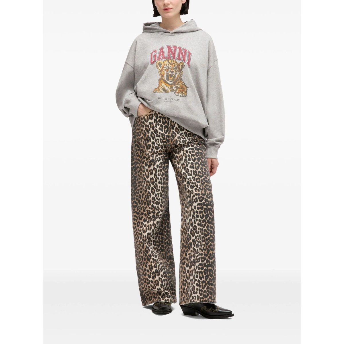 graphic-print hoodie - Img 2