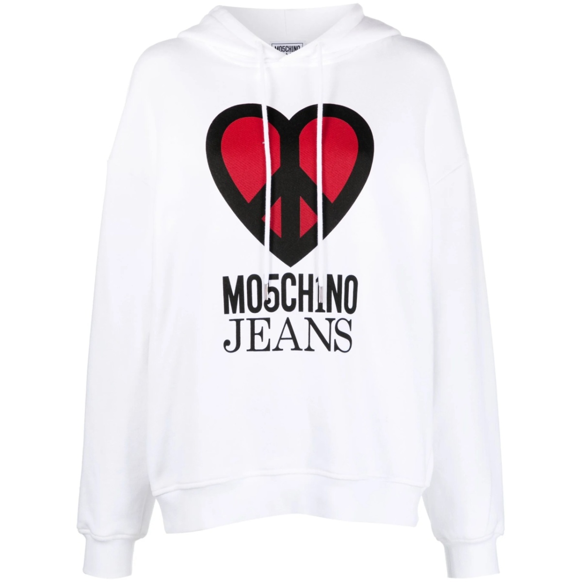 graphic-print jersey hoodie