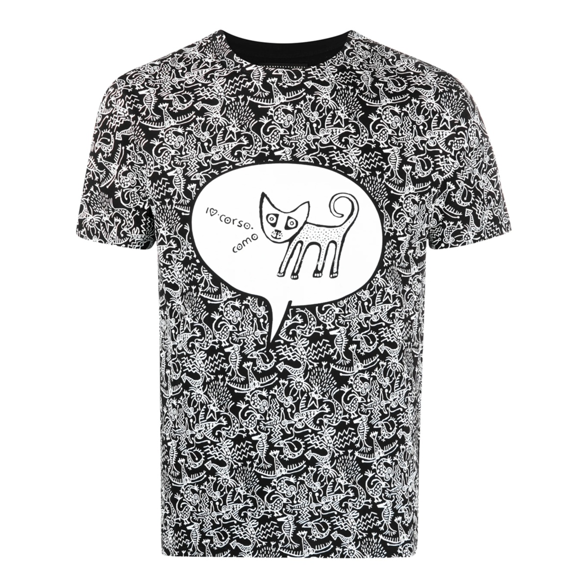 graphic print short-sleeved T-shirt