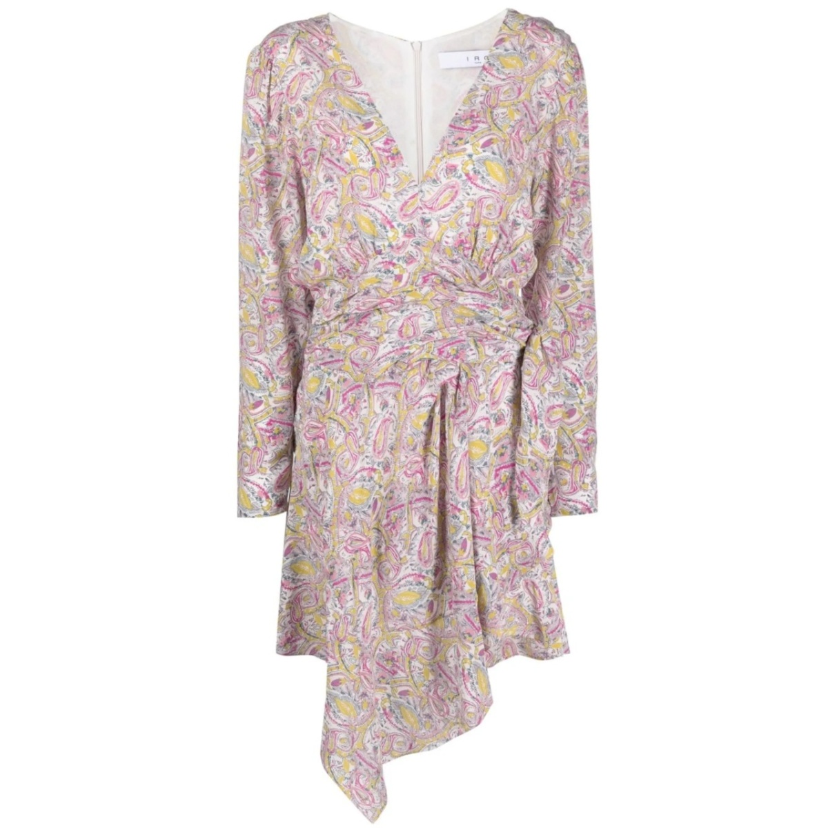 graphic-print wrap minidress