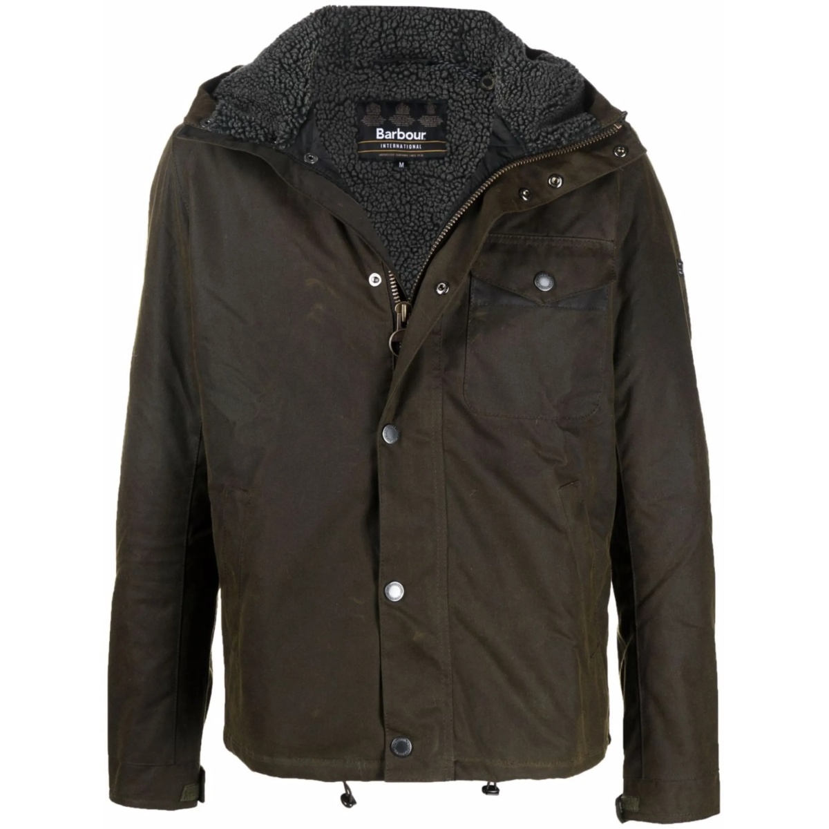 green lightweight rain jacket