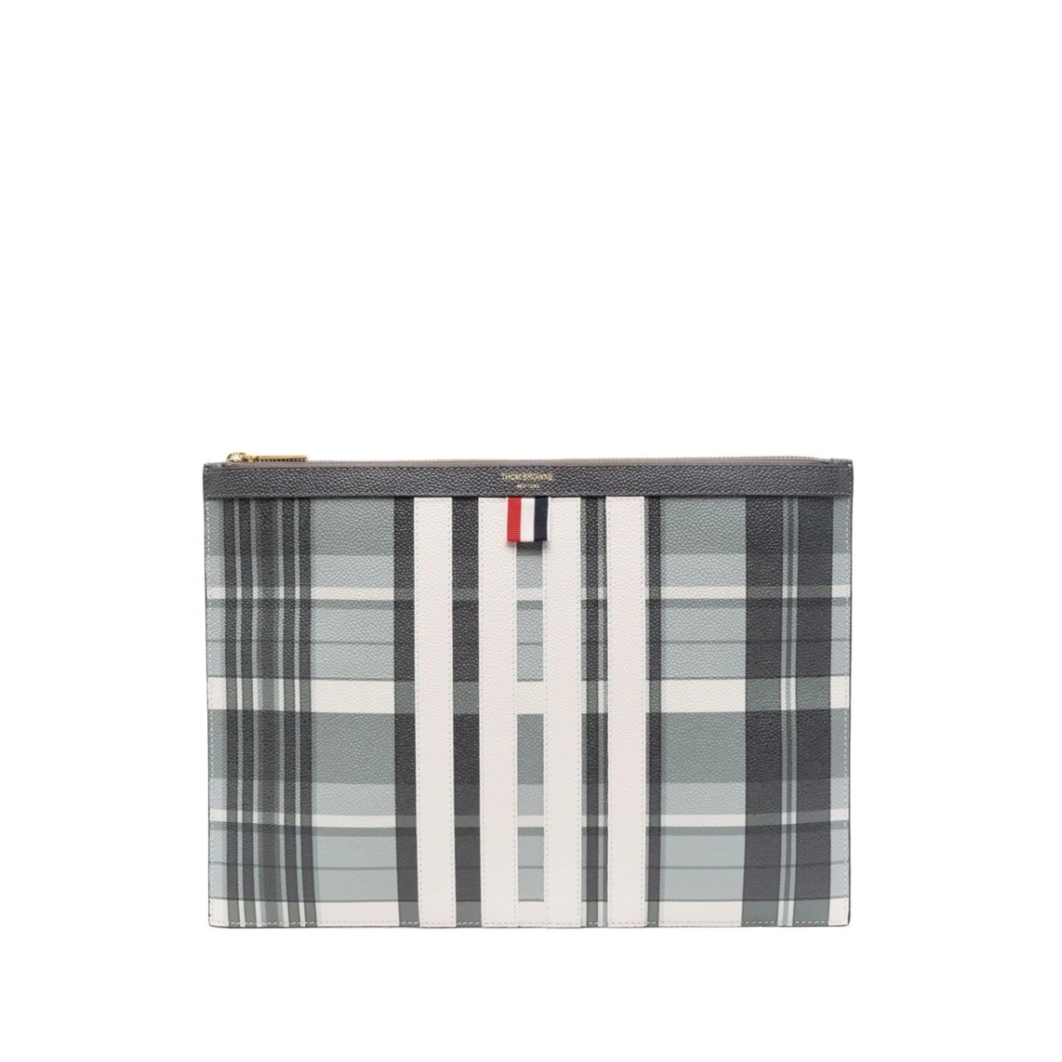 grosgrain-loop trim clutch bag