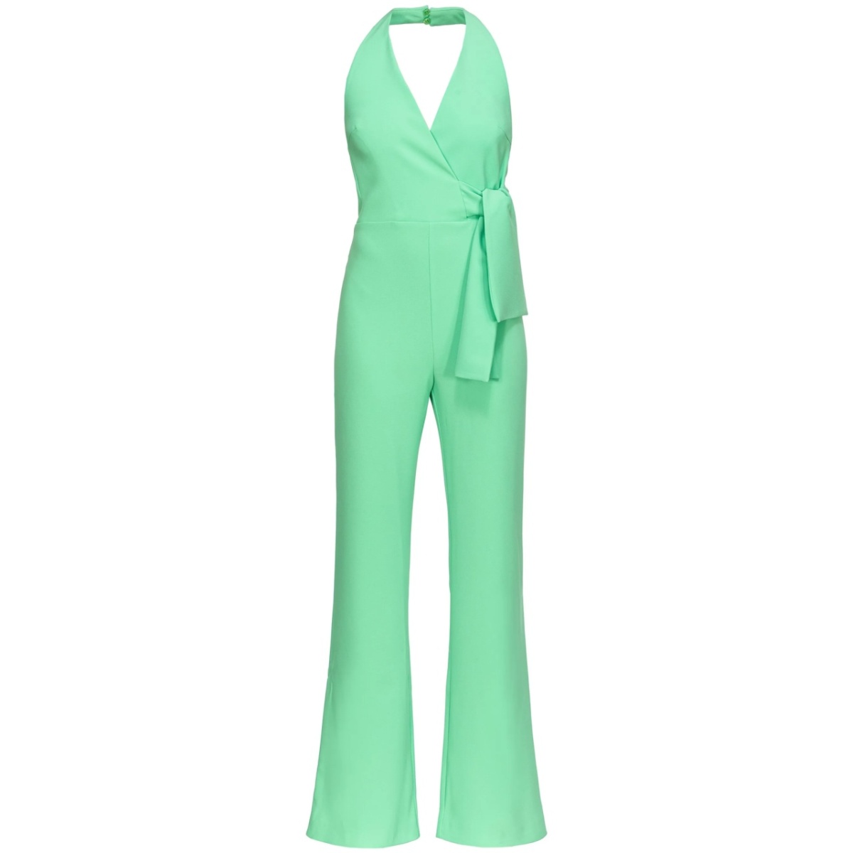 halterneck open-back jumpsuit