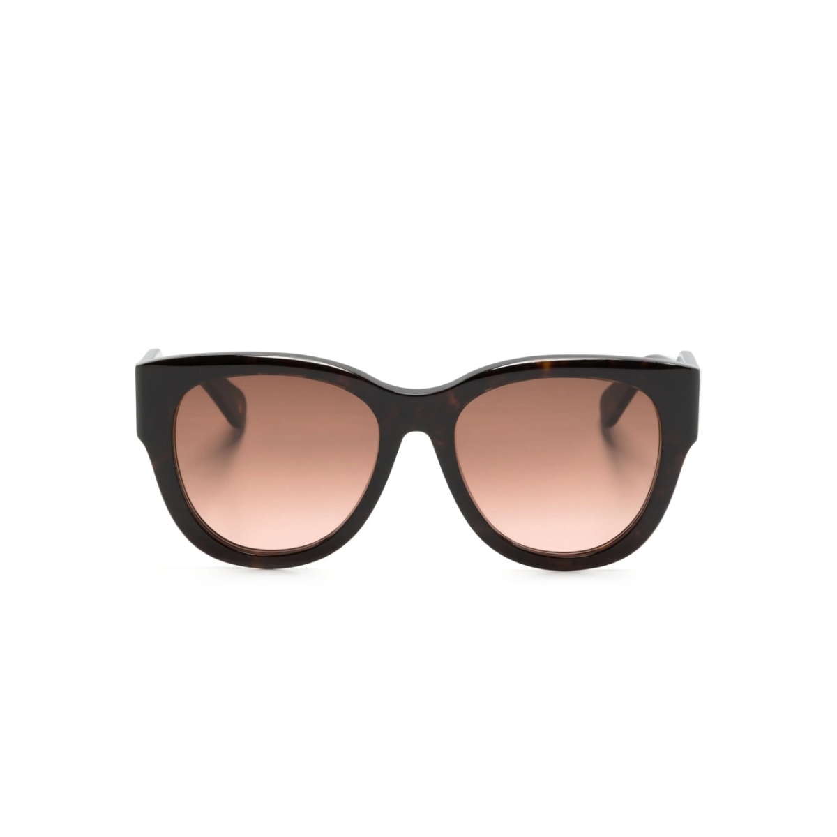 Havana round-frame sunglasses