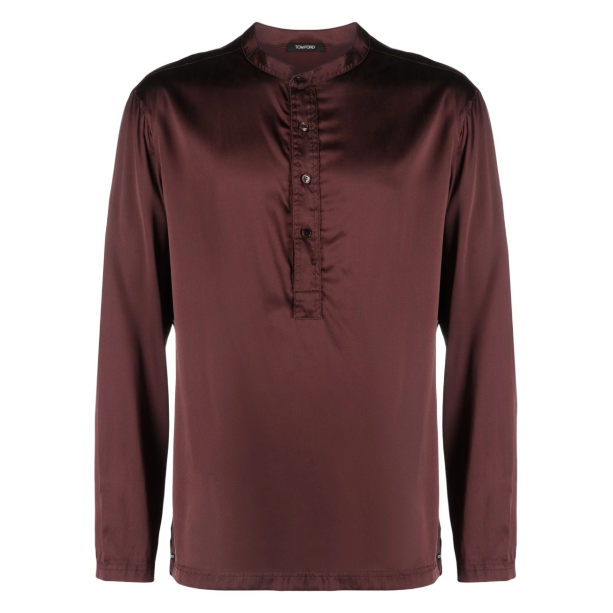 Henley silk pyjama top