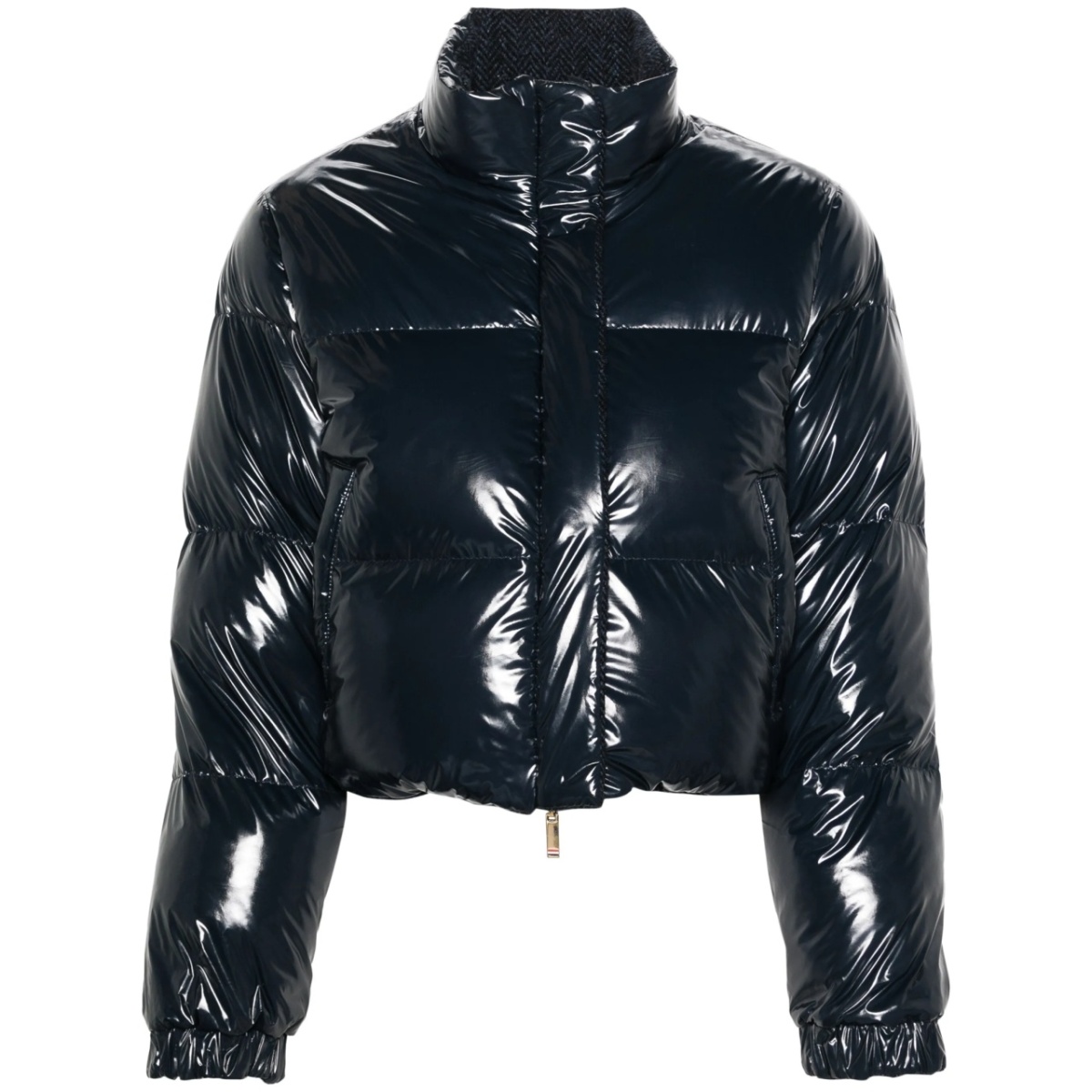 herringbone reversible down jacket