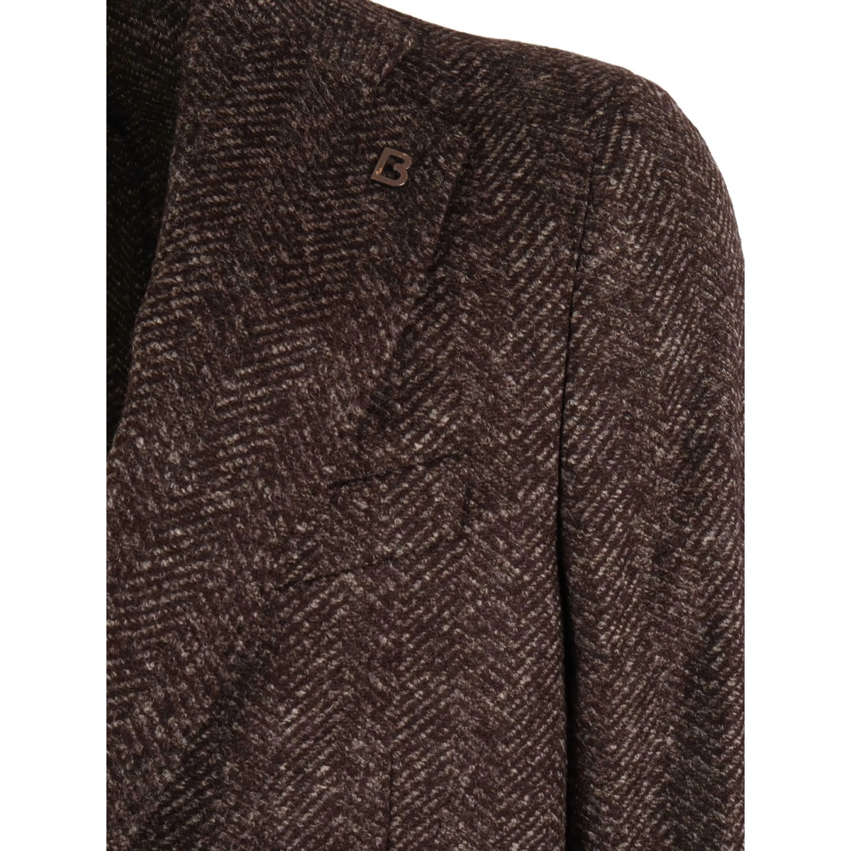 herringbone single-breasted blazer - Img 4