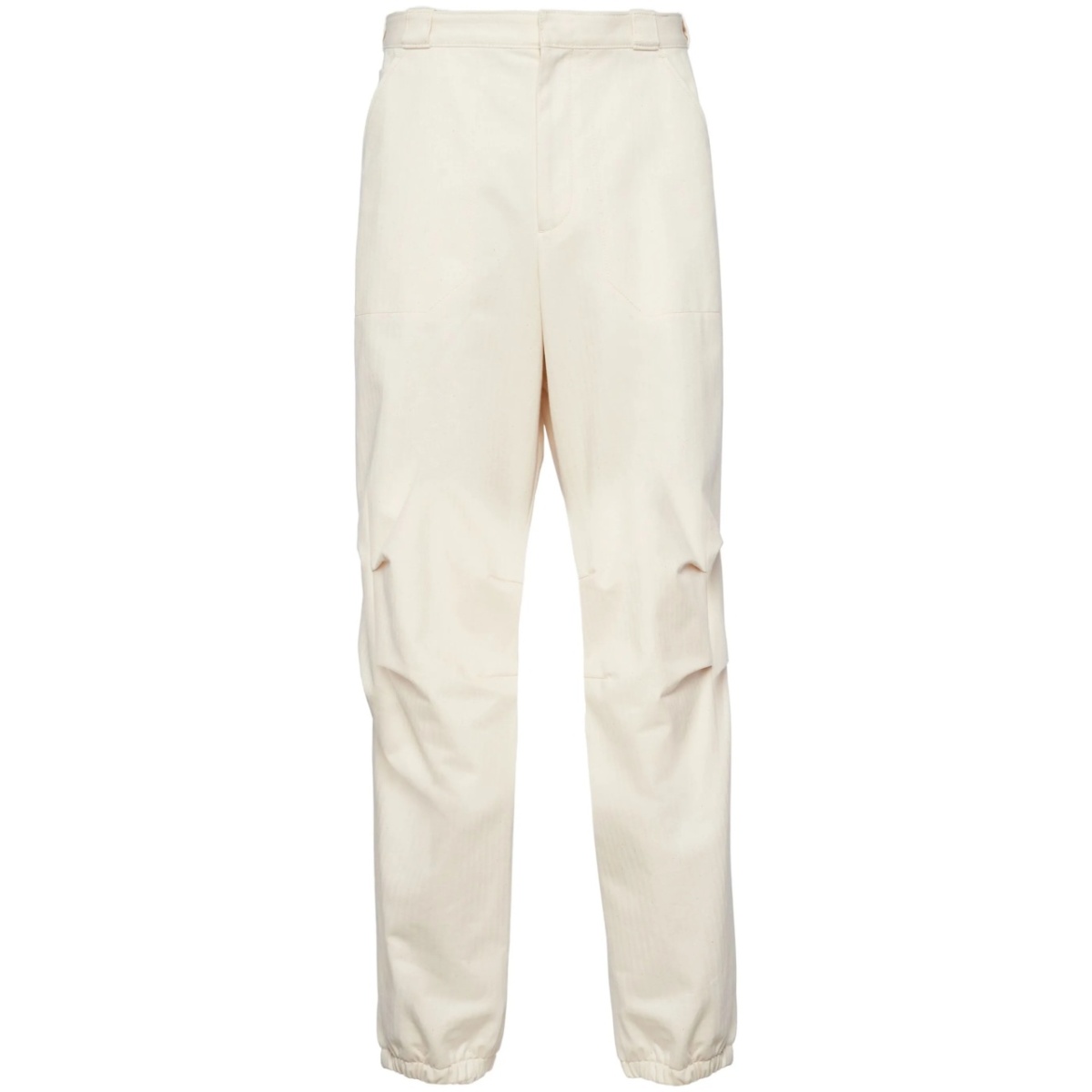 herringbone tapered trousers