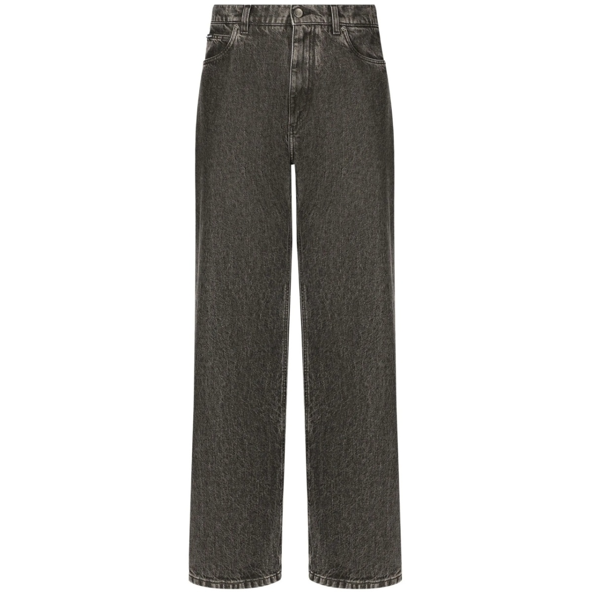 high-rise straight-leg jeans