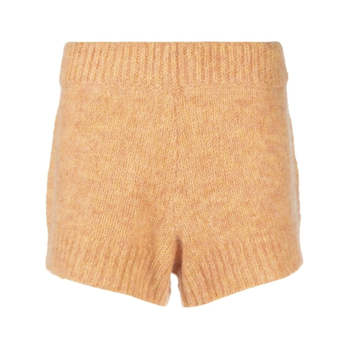 high-waist knit shorts
