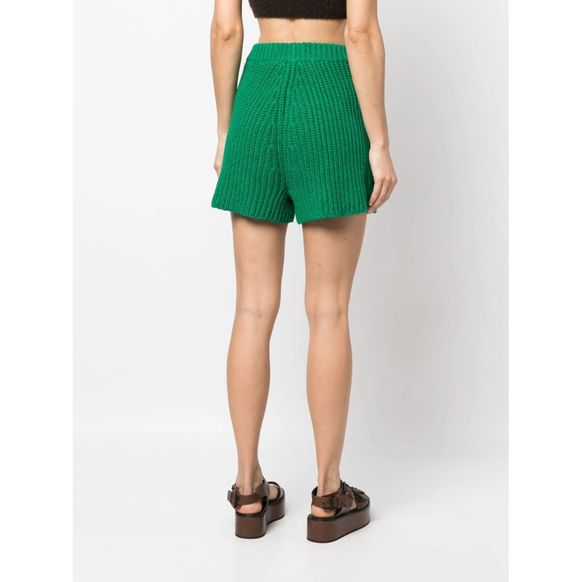 high-waisted knitted shorts - Img 4