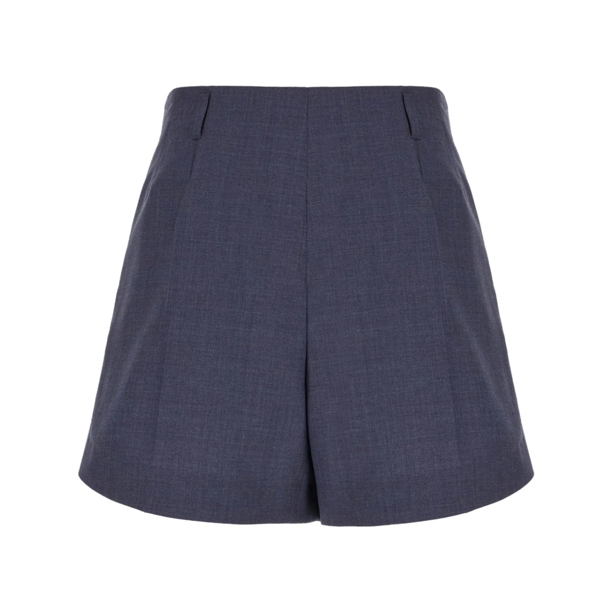 high-waisted wool shorts