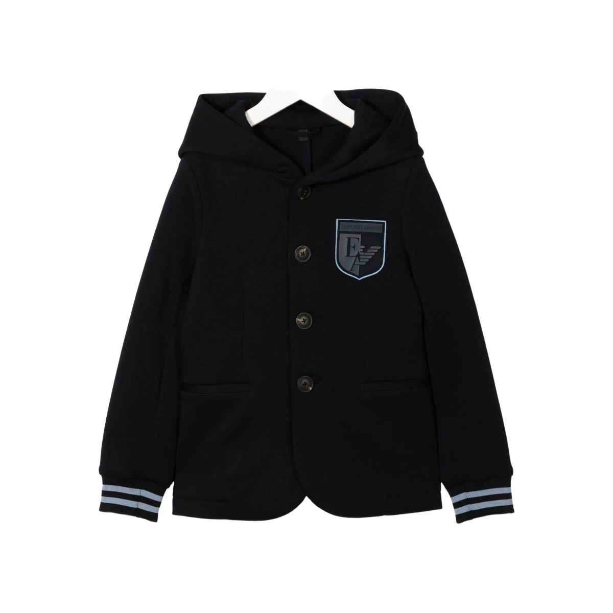 hooded buttoned jacket