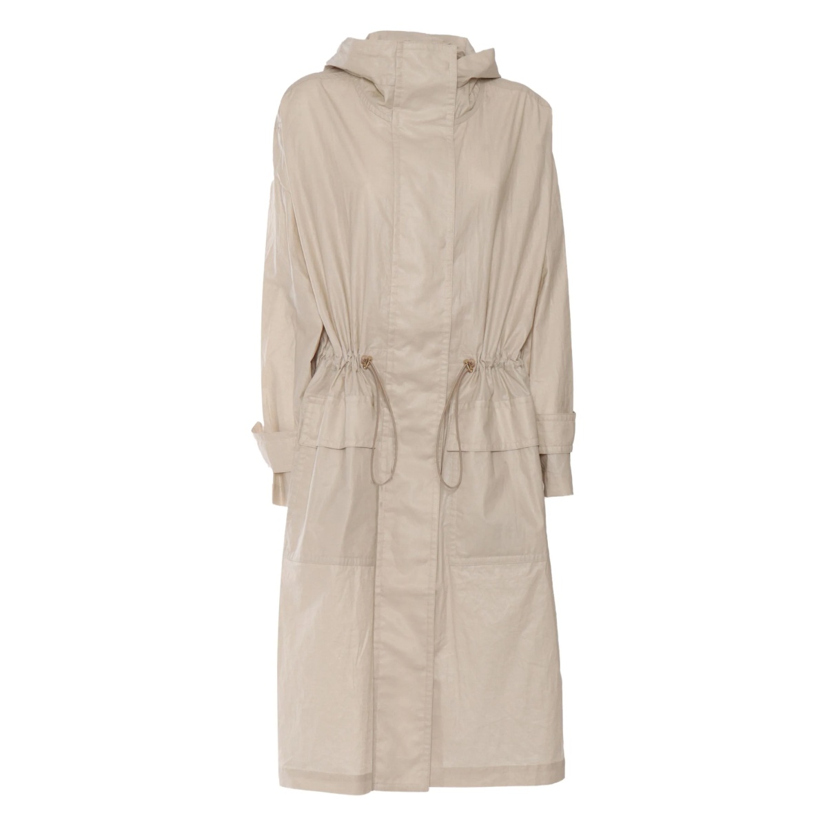 hooded drawstring parka