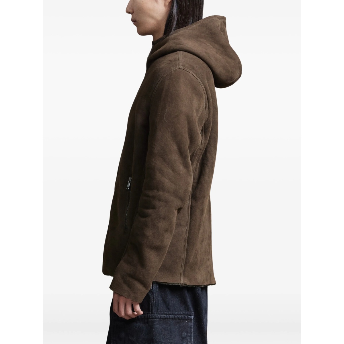 hooded shearling jacket - Img 2