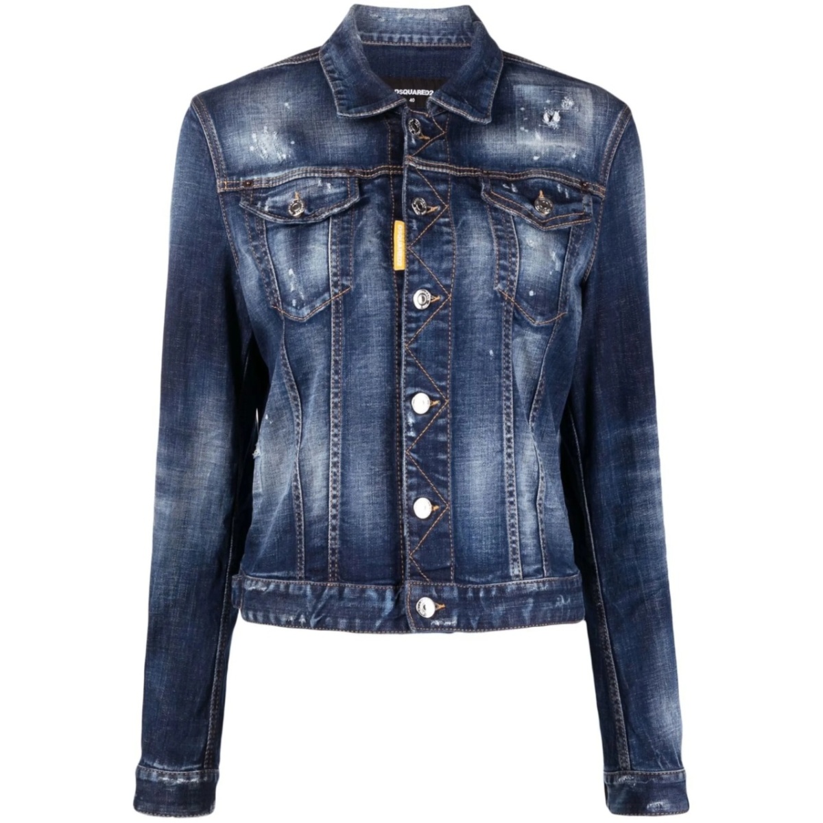Icon paint-splatter denim jacket
