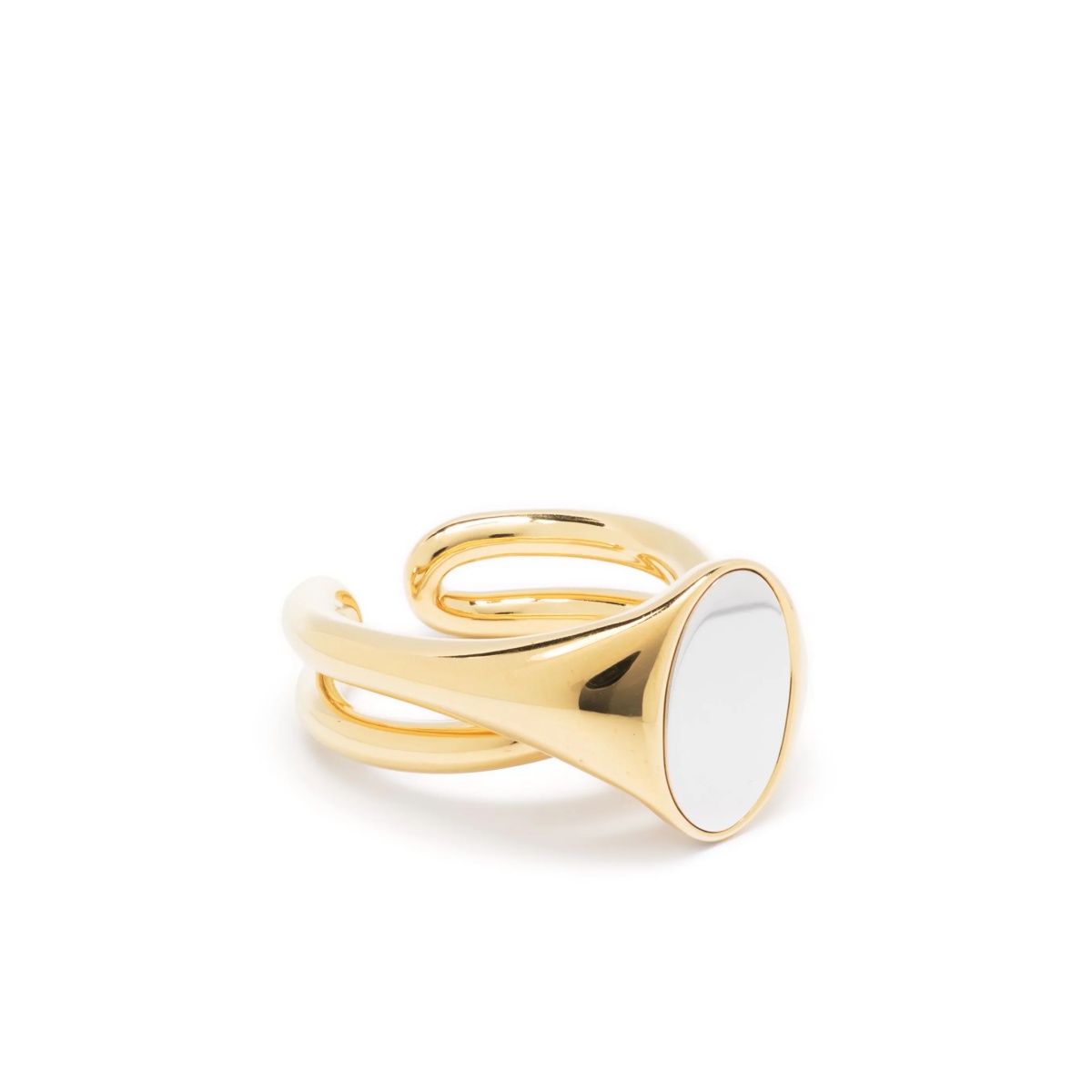 Initial Signet polished-finish ring