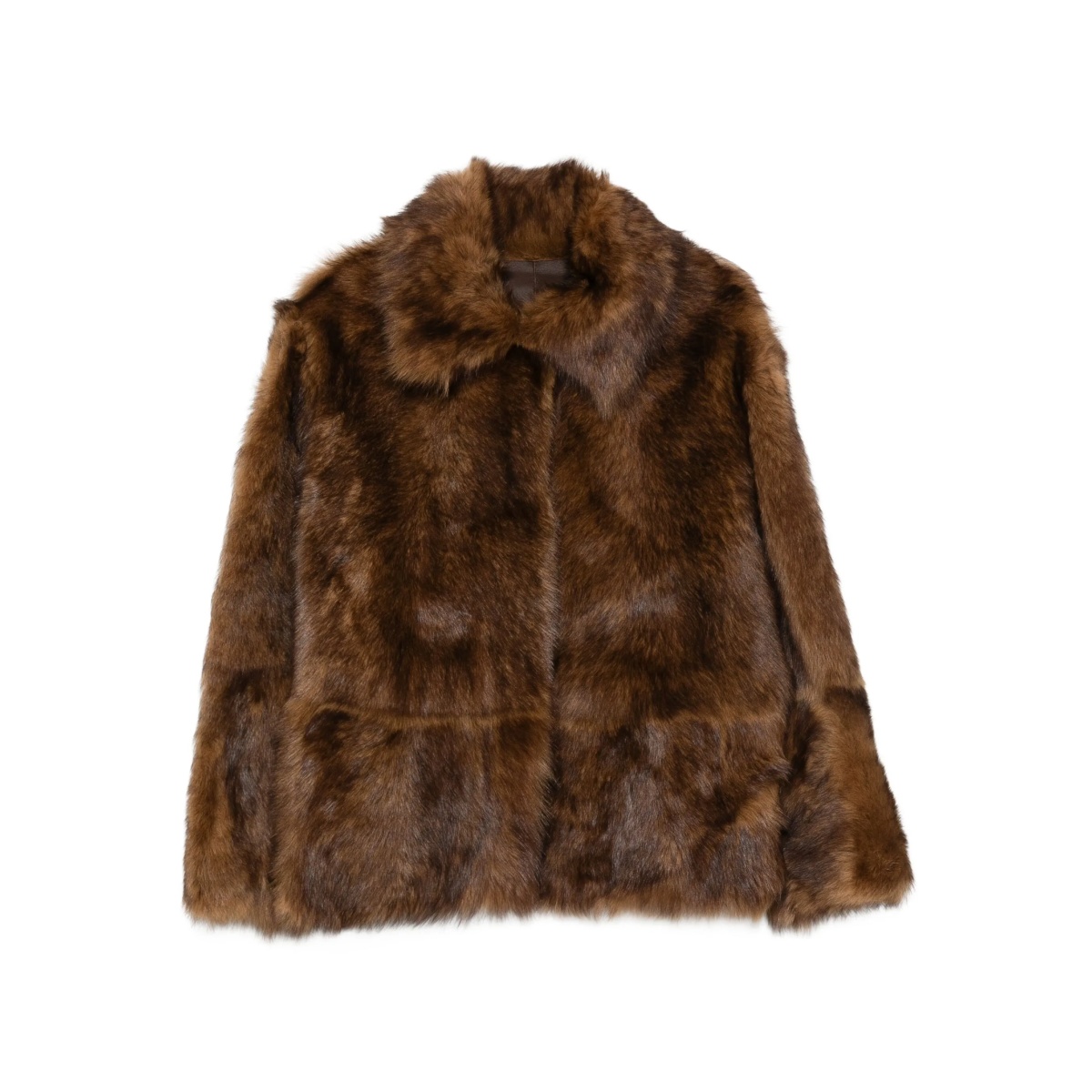 lamb-fur long-sleeve jacket