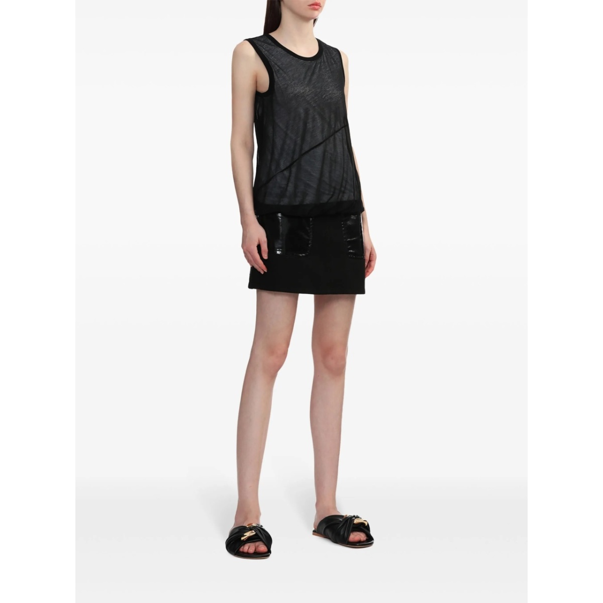 layered cotton tank top - Img 2