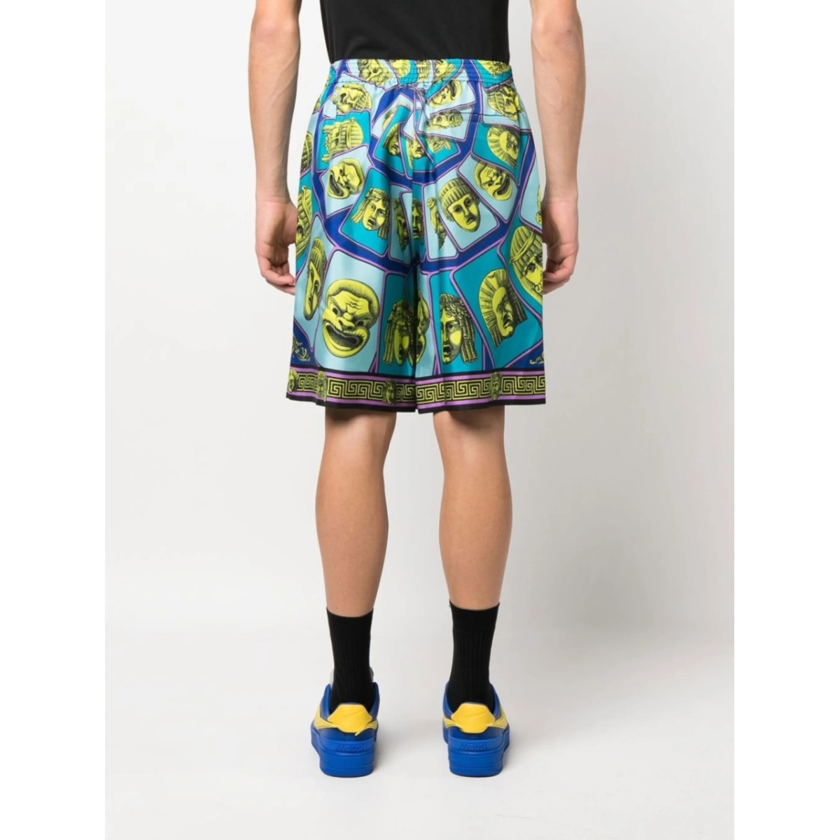 Le Maschere print silk shorts - Img 4