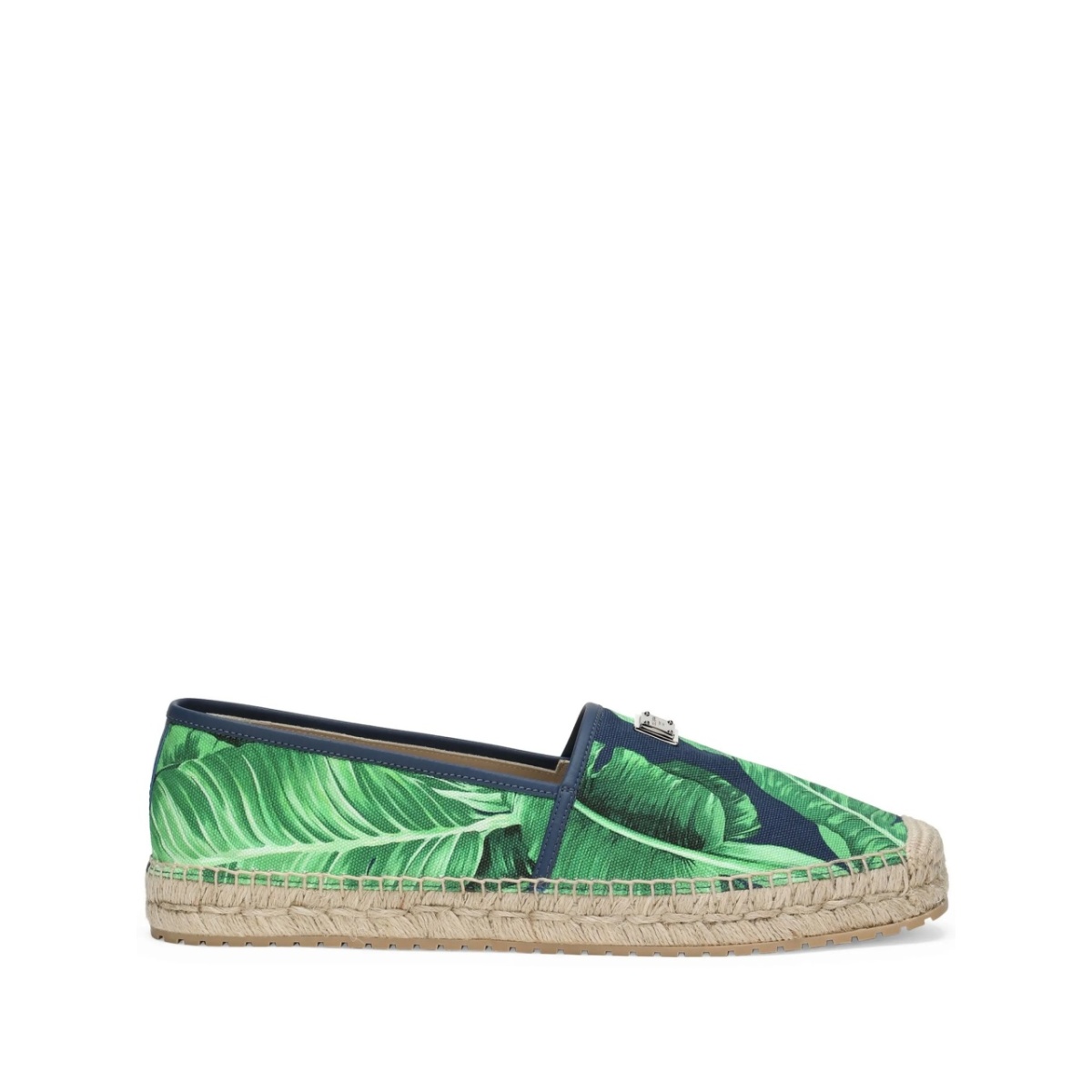 leaf-print canvas espadrilles