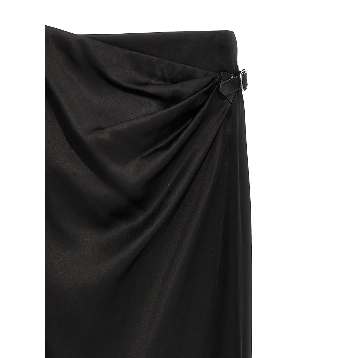 leather-belt wrap maxi skirt - Img 3