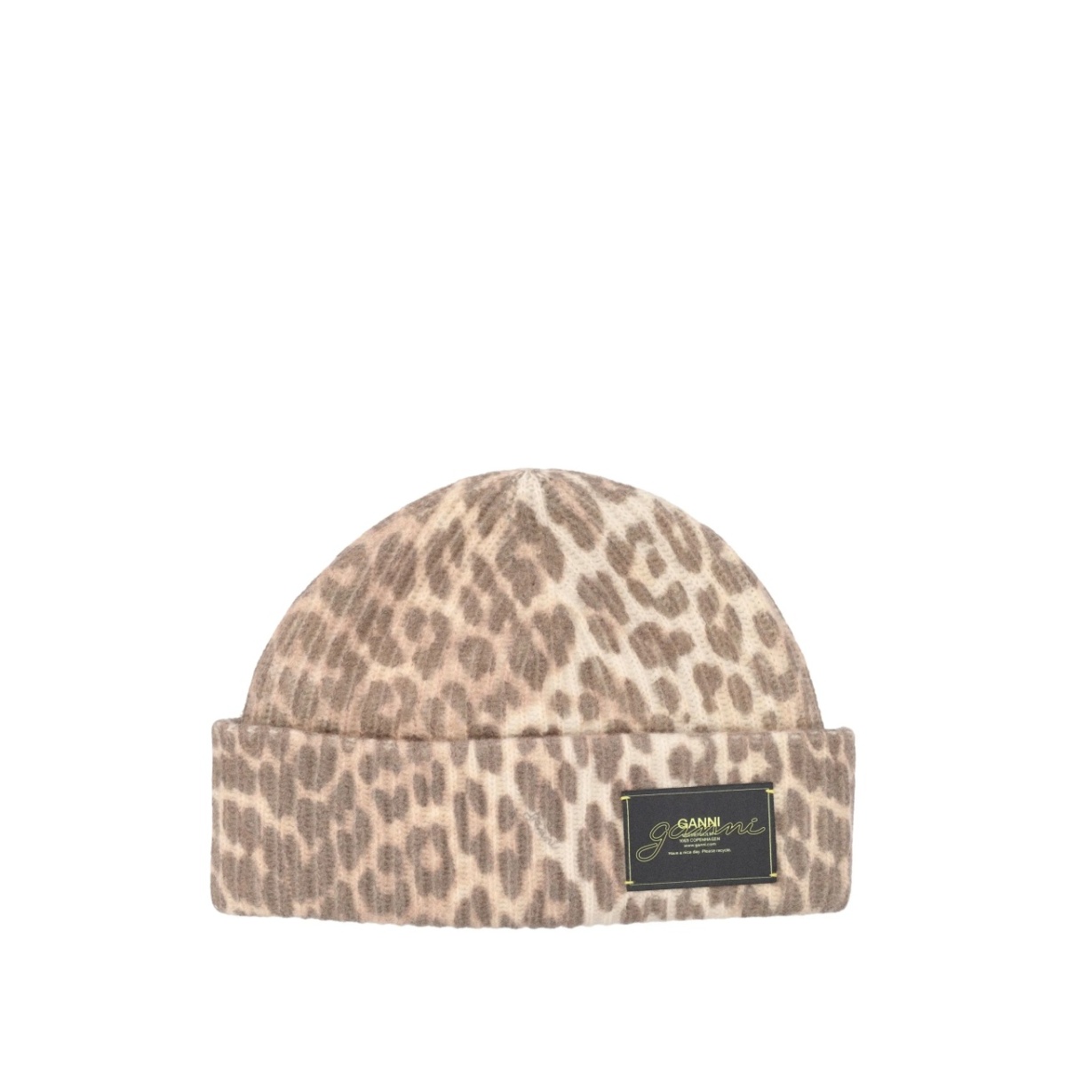 leopard-print beanie