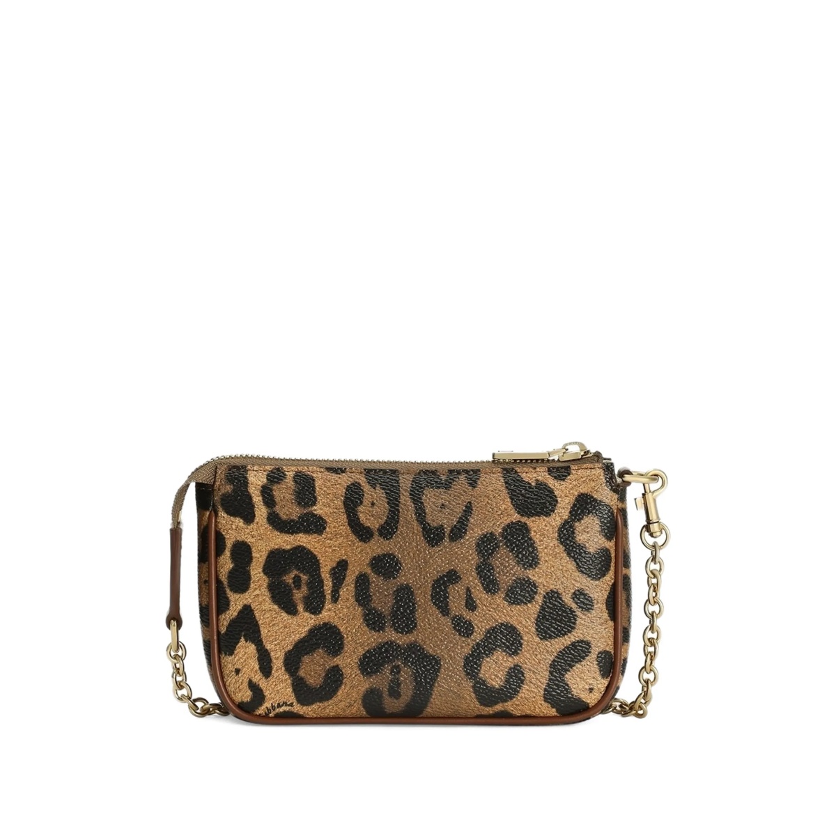 leopard-print chain mini bag - Img 2