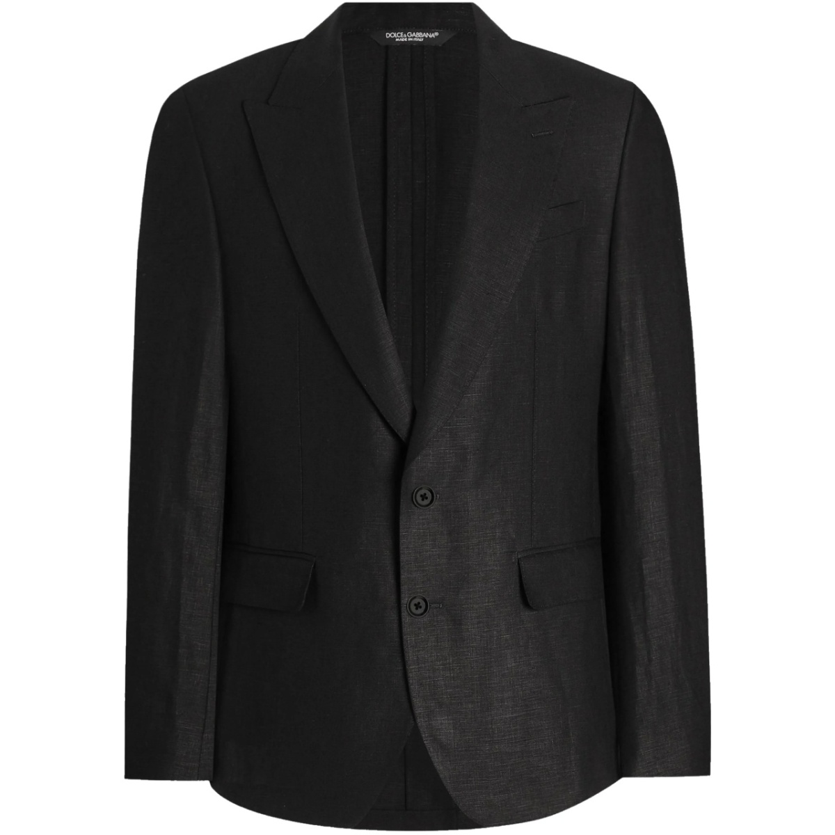 linen single-breasted blazer