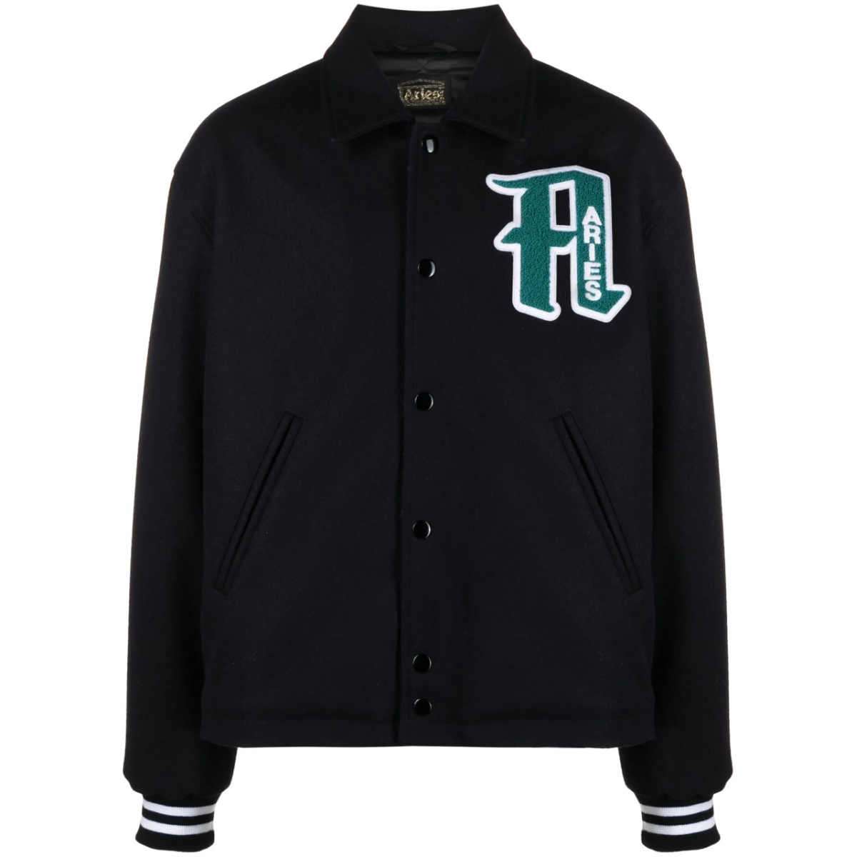 logo-appliqué varsity jacket