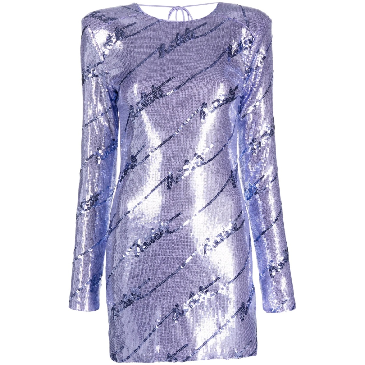 logo-embellished sequin minidress