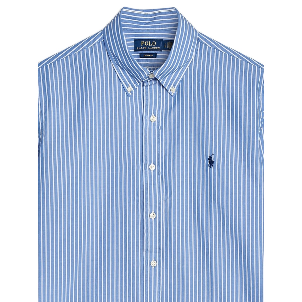 logo-emboridered striped shirt - Img 2