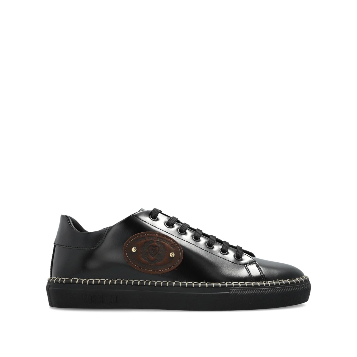 logo-embossed trainers