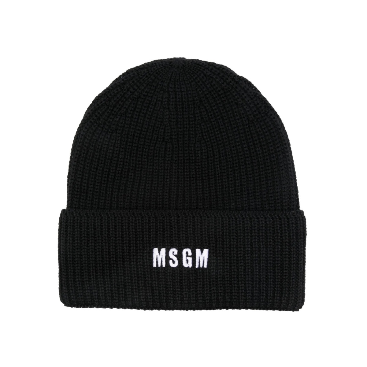 logo-embroidered beanie hat