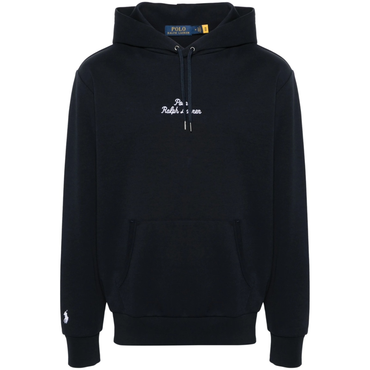logo-embroidered cotton hoodie
