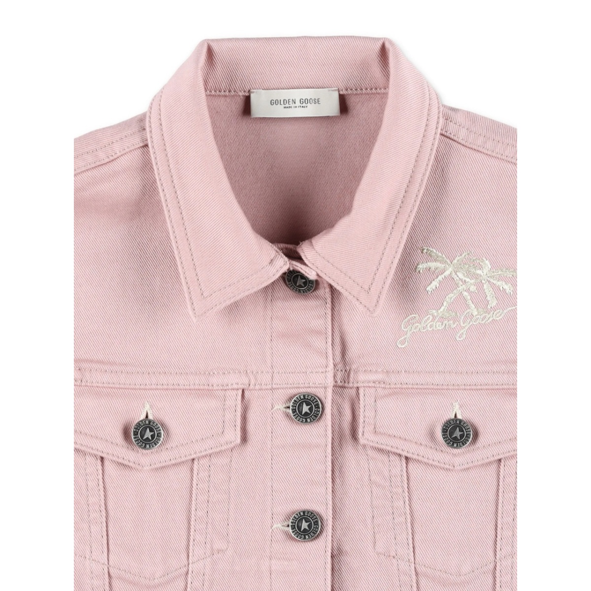 logo-embroidered denim gilet - Img 3