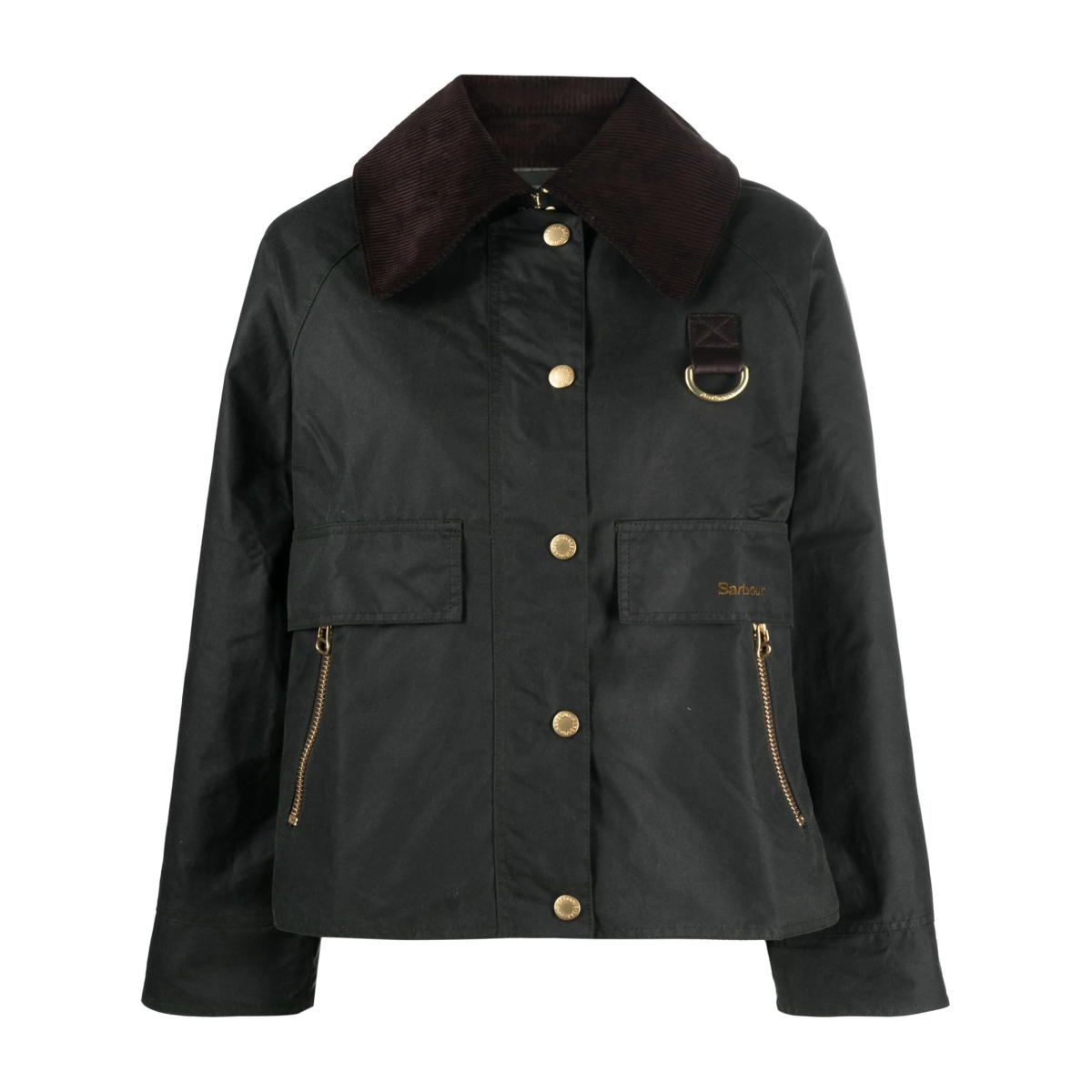 logo-embroidered oversized jacket