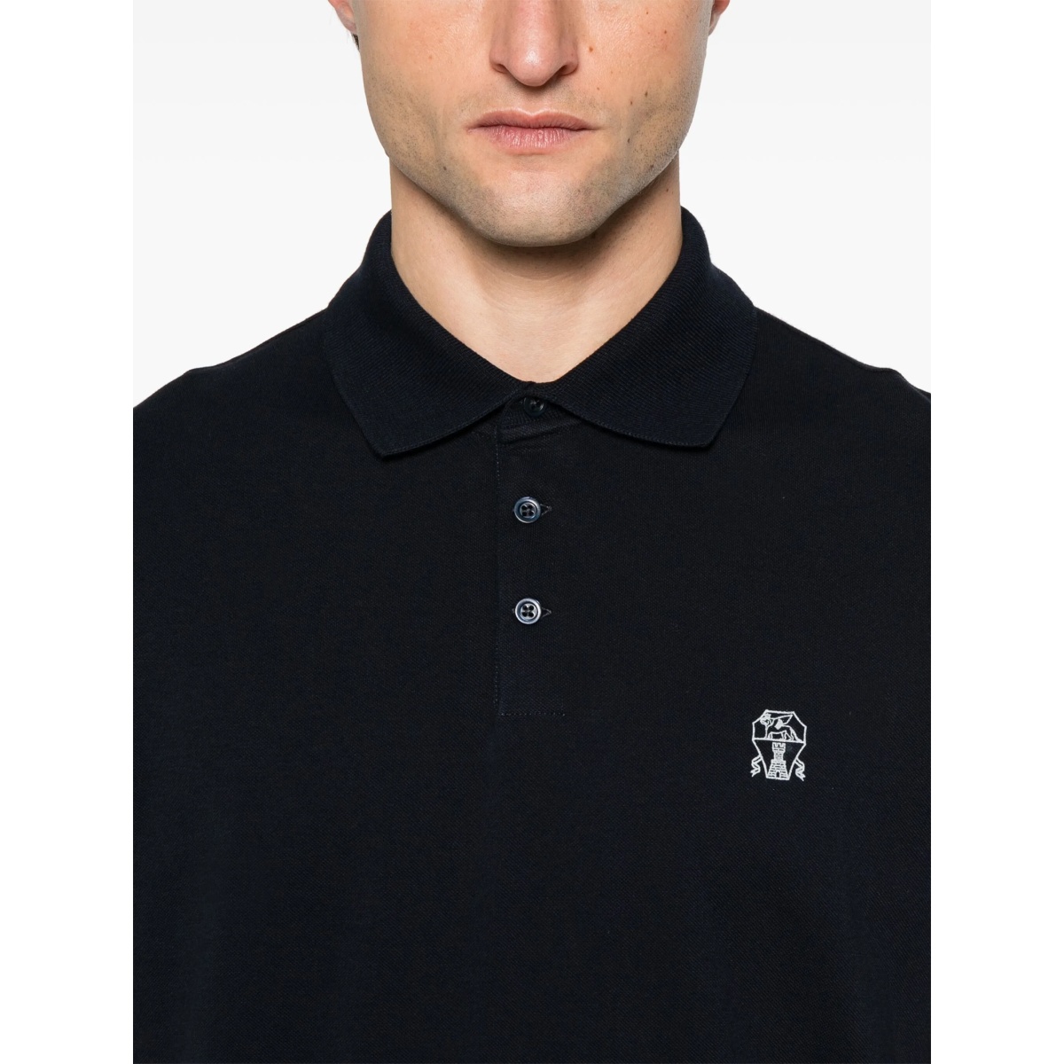 logo-embroidered polo shirt - Img 4