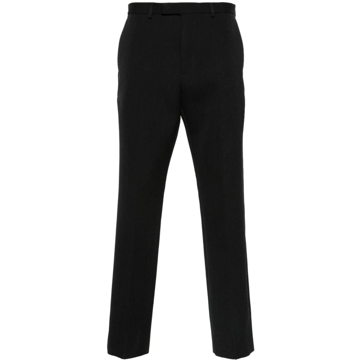 logo-embroidered wool trousers