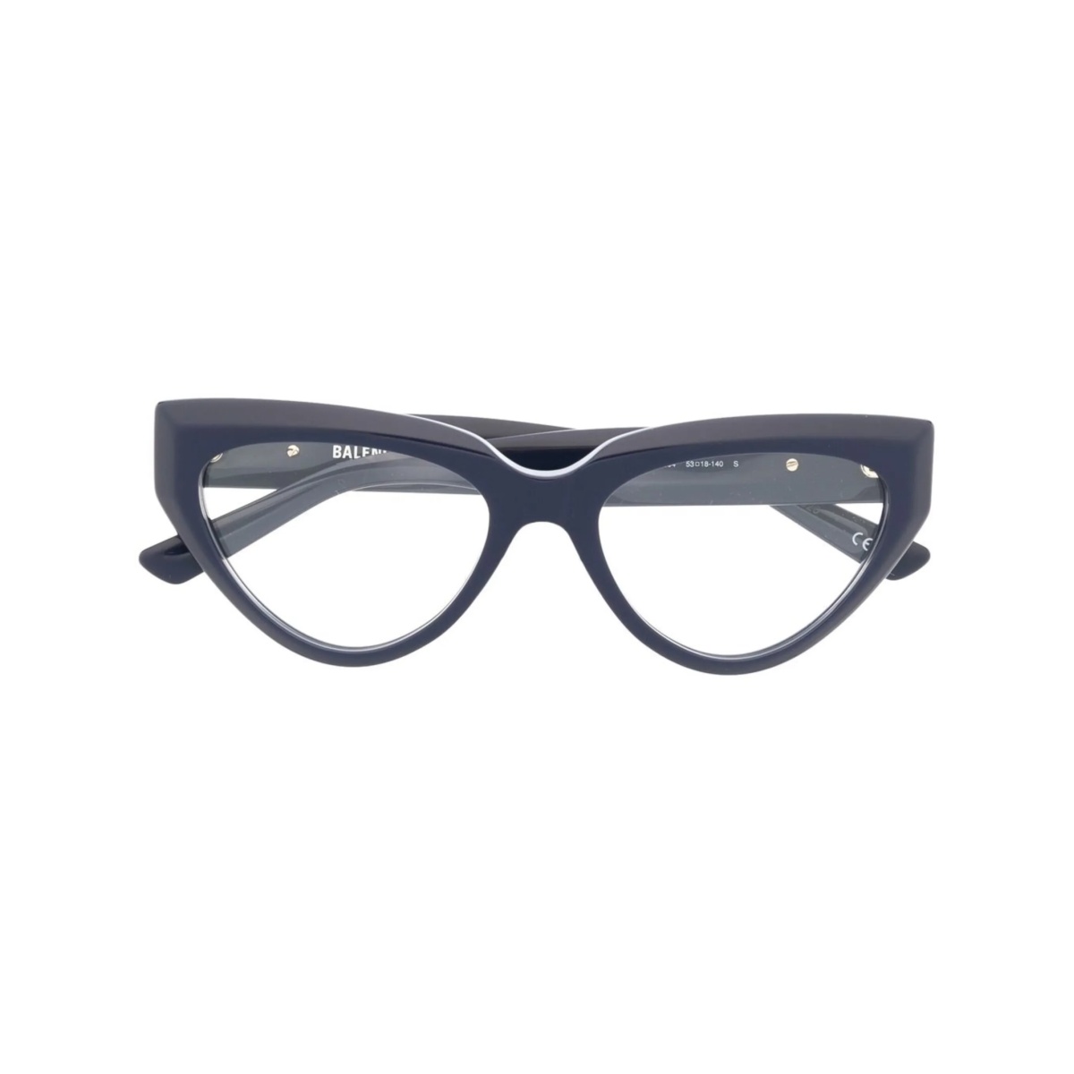 logo-engraved cat-eye glasses