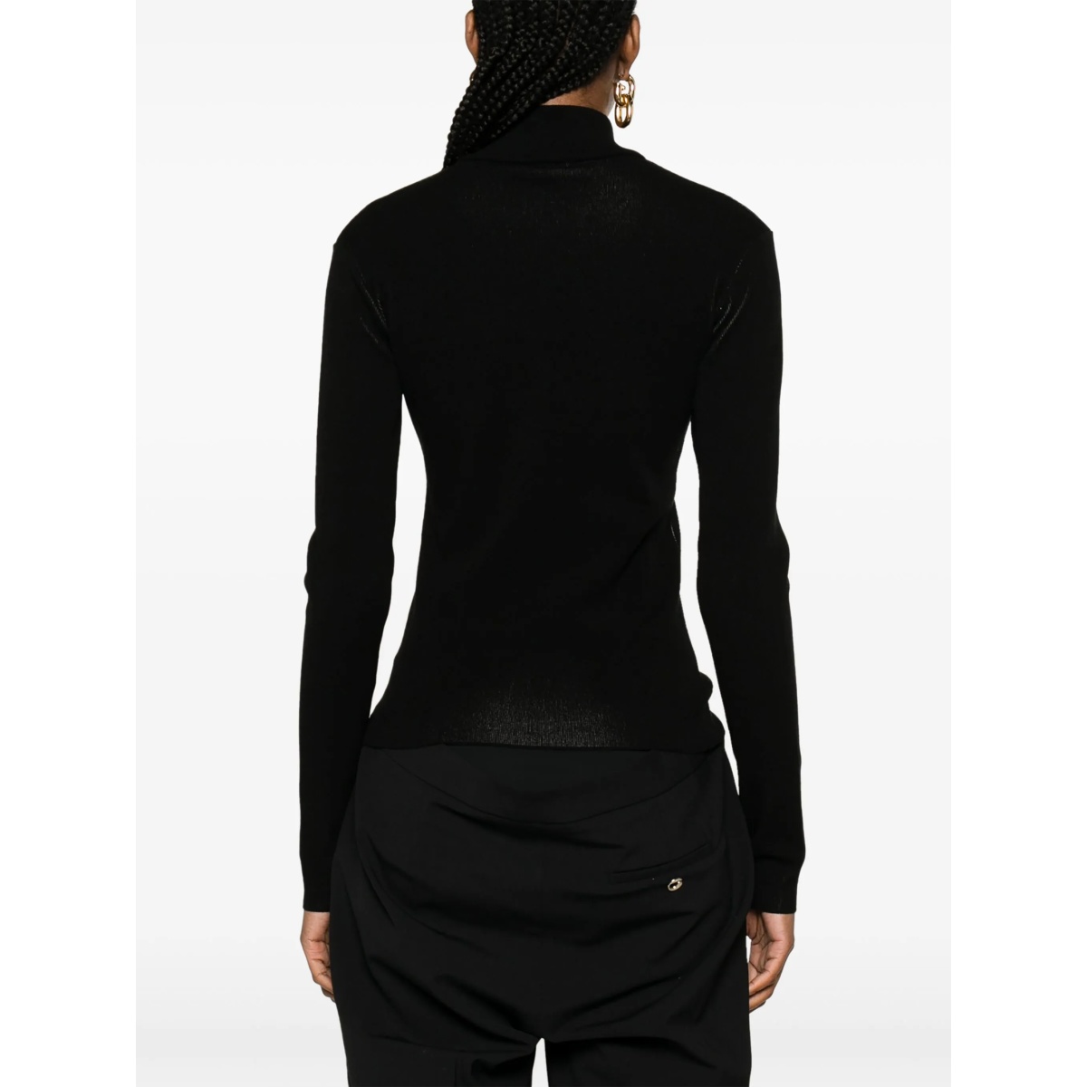 logo-intarsia cut-out jumper - Img 4