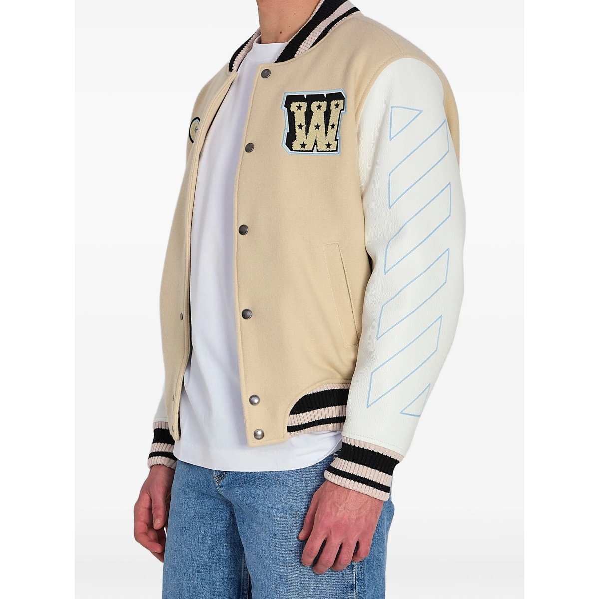 logo-patch bomber jacket - Img 3
