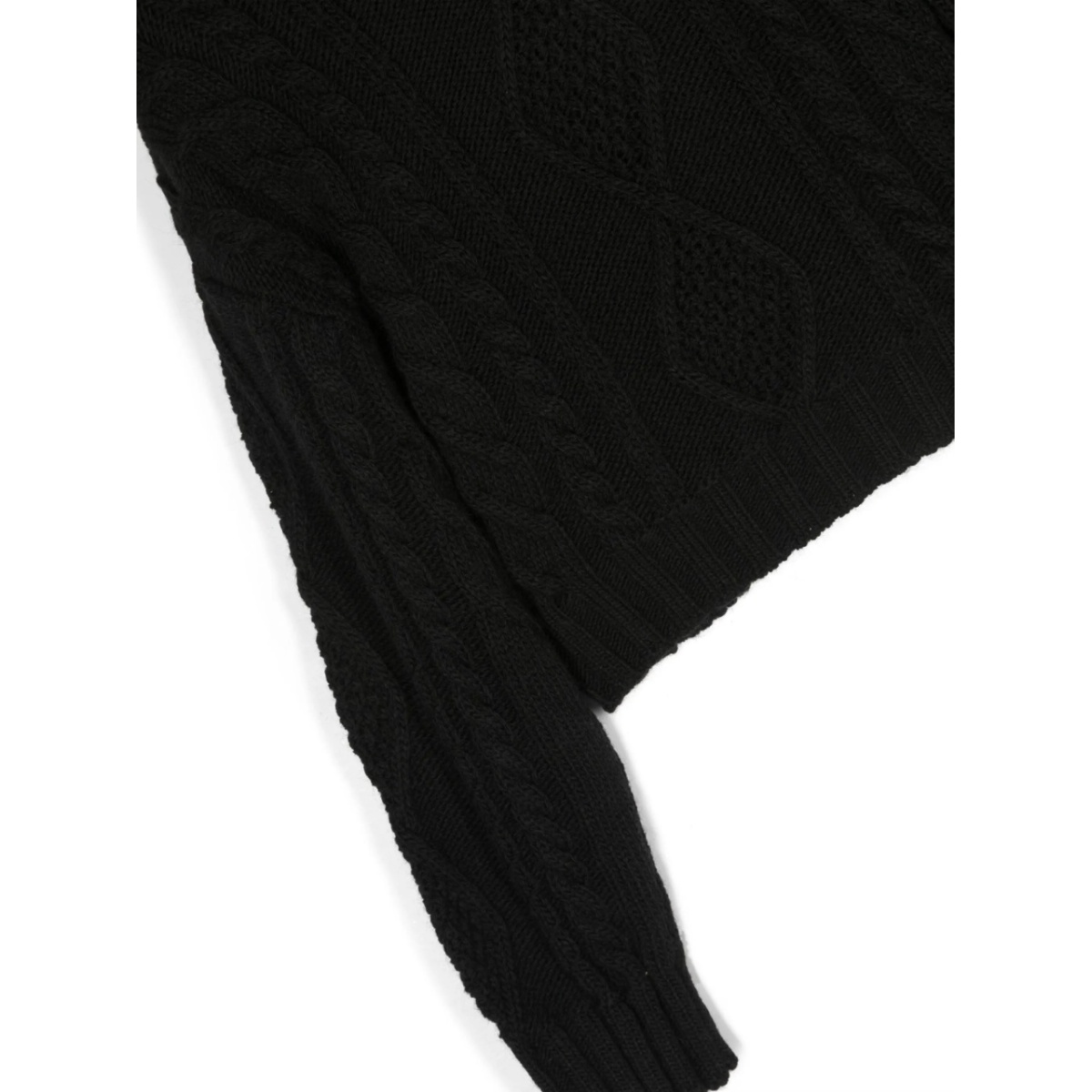 logo-patch cable-knit jumper - Img 3