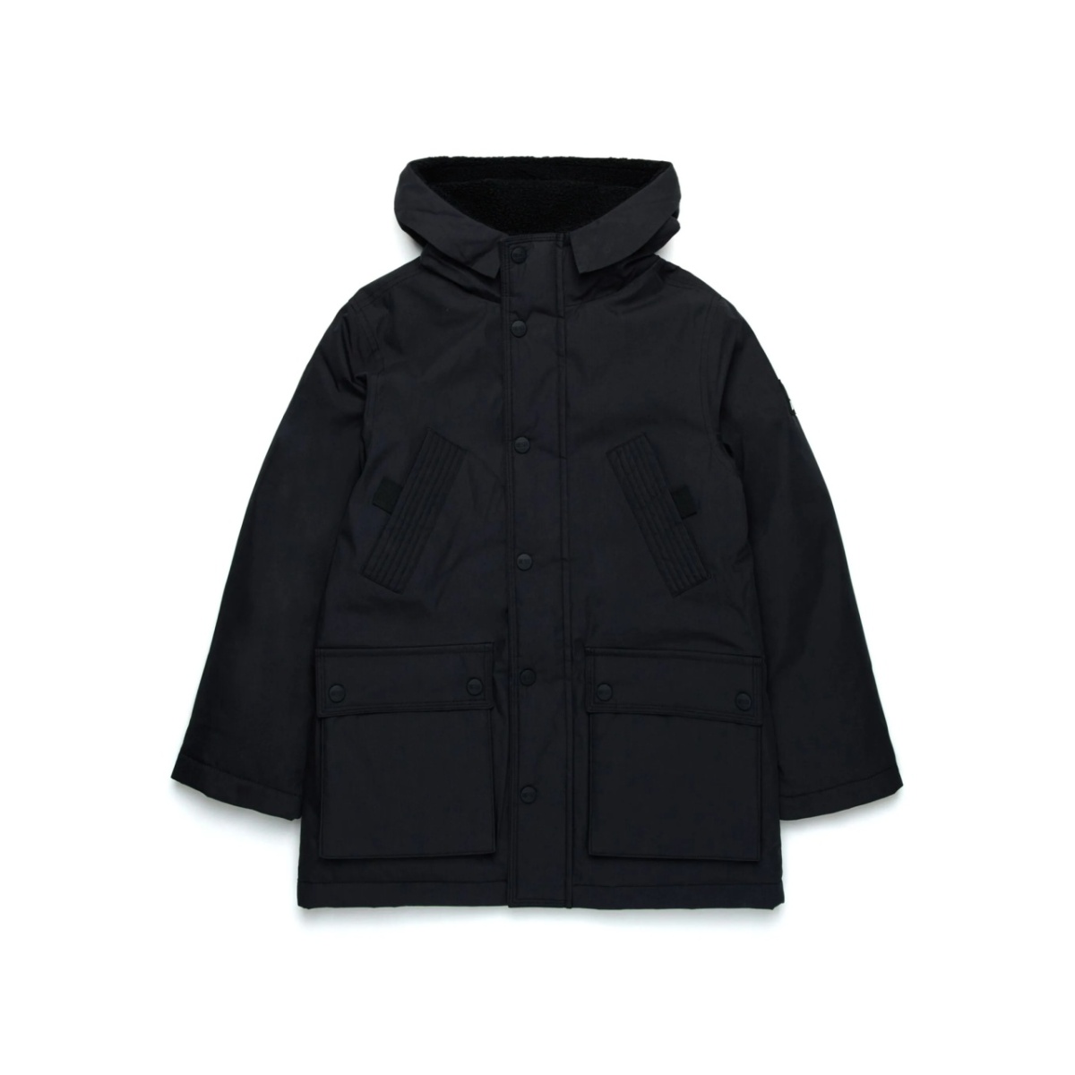 logo-patch hooded jacket
