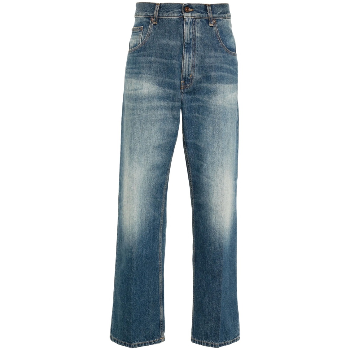 logo-patch straight jeans