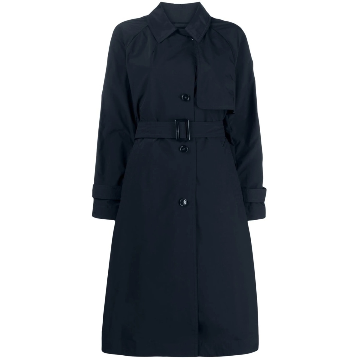 logo-patch trench coat